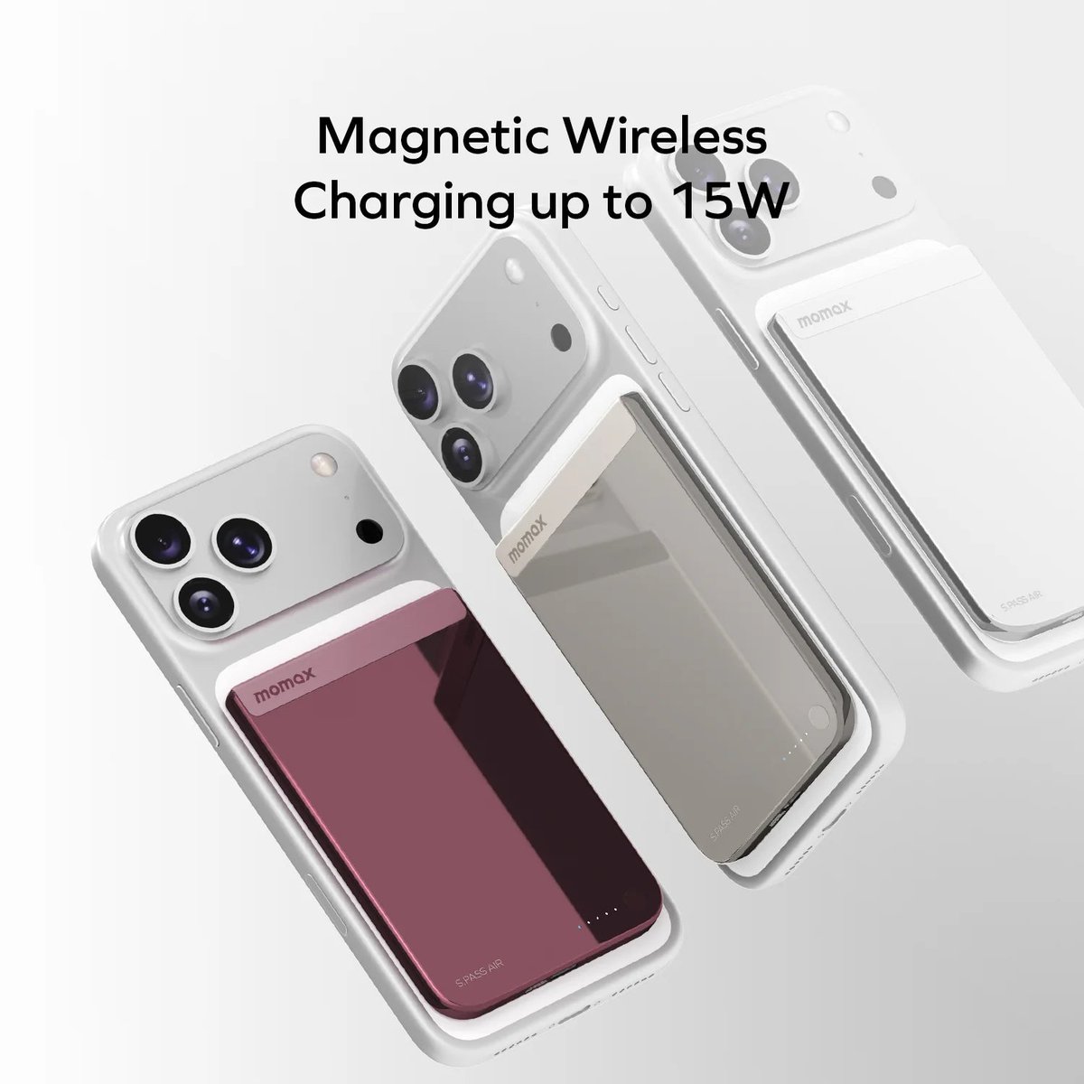 MOMAX 1-Power S.Pass Air 5000mAh 超薄磁吸流動電源(IP180)(鈦色)
