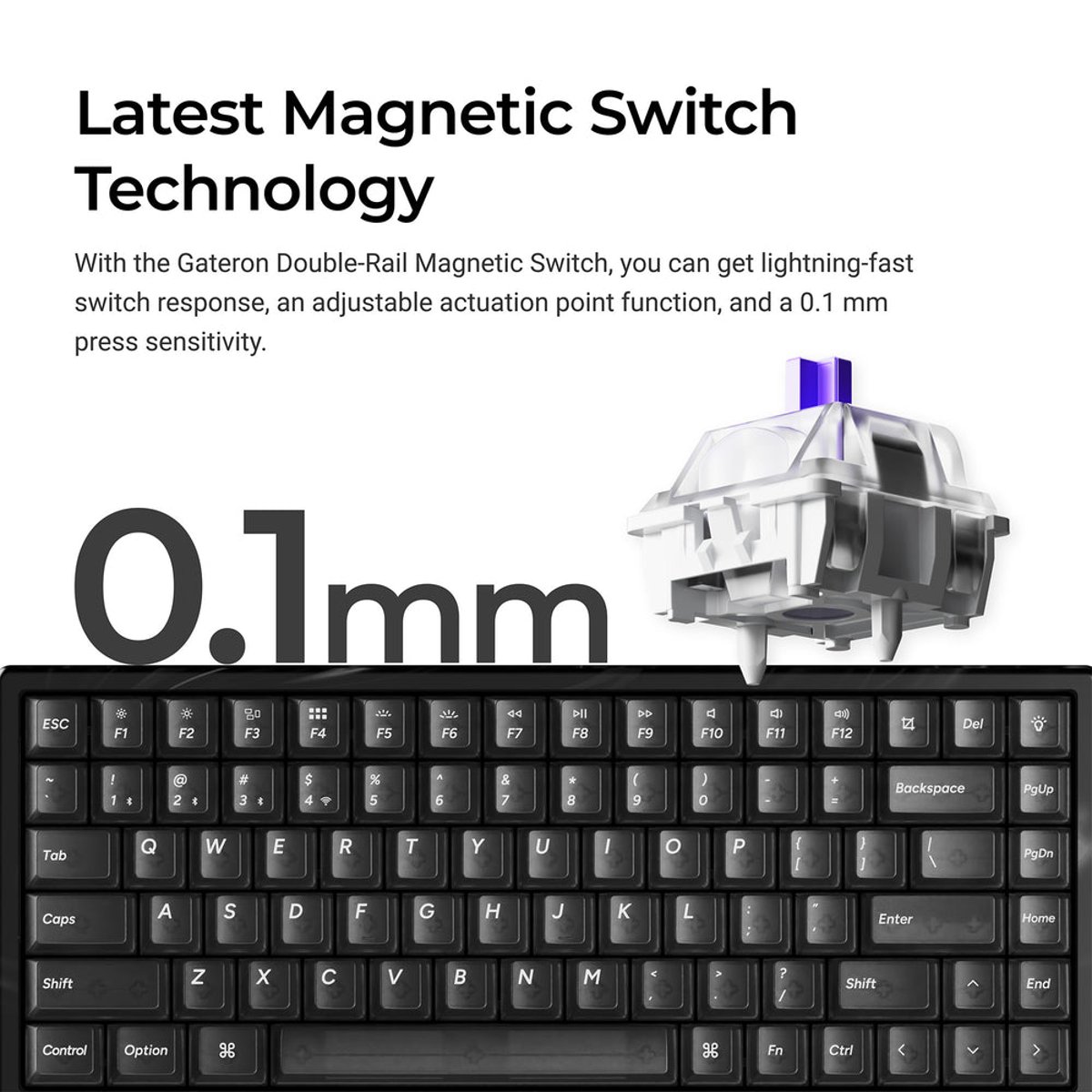 Keychron K2 HE (K2H-F1R) QMK 三模無線磁軸鍵盤(特別版-Resin Edition)
