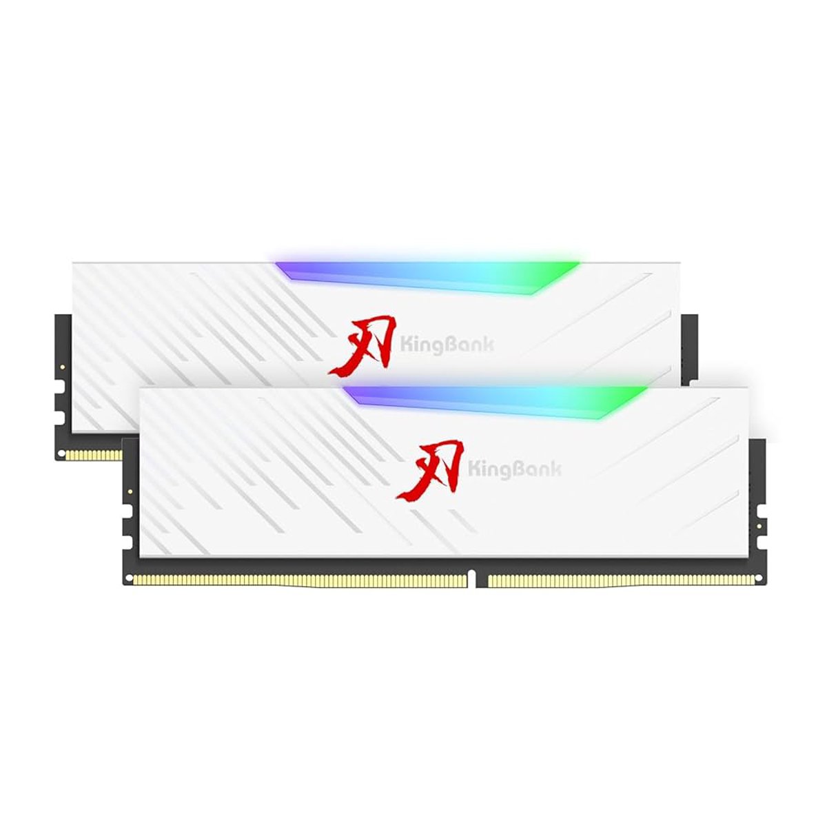 KingBank KRRW DDR5-6000MHz 32GB(16GB*2) UDIMM RGB CL36 XMP WHITE 記憶體(K5.01.FL05ED9302)