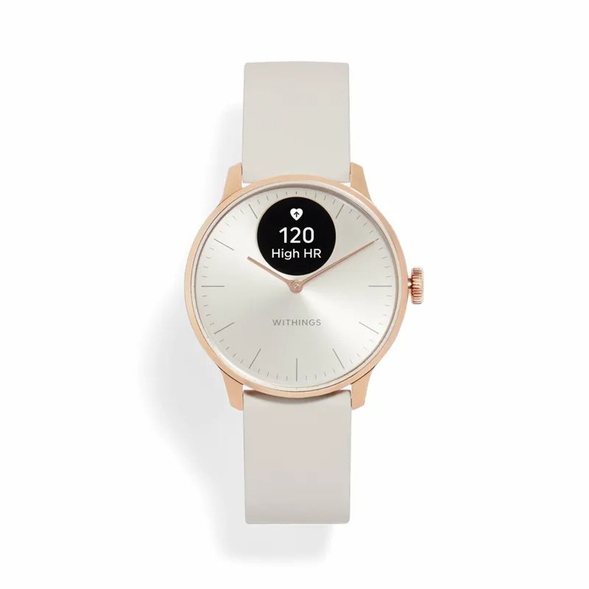 Withings ScanWatch Light 37mm 健康混合式智能手錶(RoseGold White-玫瑰金白)