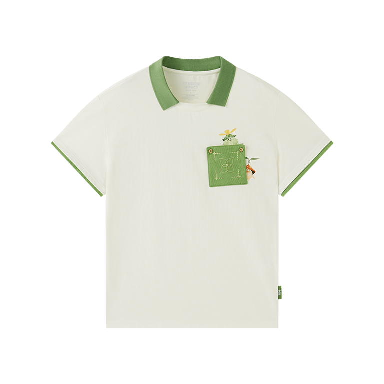 納西妲主題印象系列T恤 拼接翻領款 XL