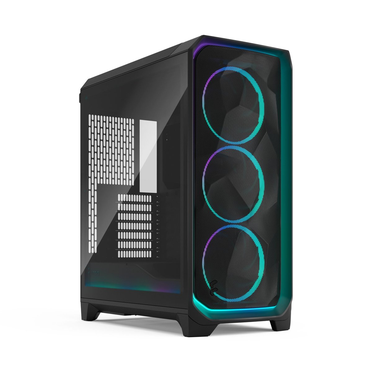 Fractal Design Meshify 3 E-ATX 機箱(FD-C-MES3A-03)(前面板環繞燈光-ARGB風扇-黑色-暗塗層鋼化玻璃)