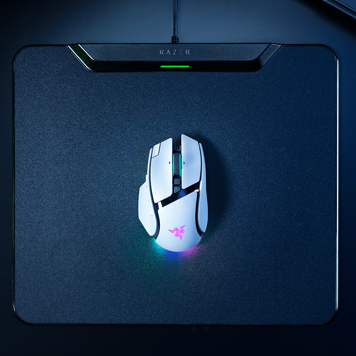 Razer Basilisk V4 Pro 8kHz 三模無線遊戲滑鼠(白色)