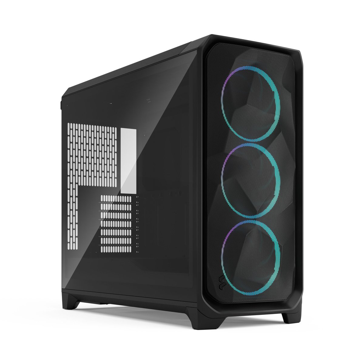 Fractal Design Meshify 3 XL E-ATX 機箱(FD-C-MES3X-04)(無環繞燈光-ARGB風扇-黑色-暗塗層鋼化玻璃)