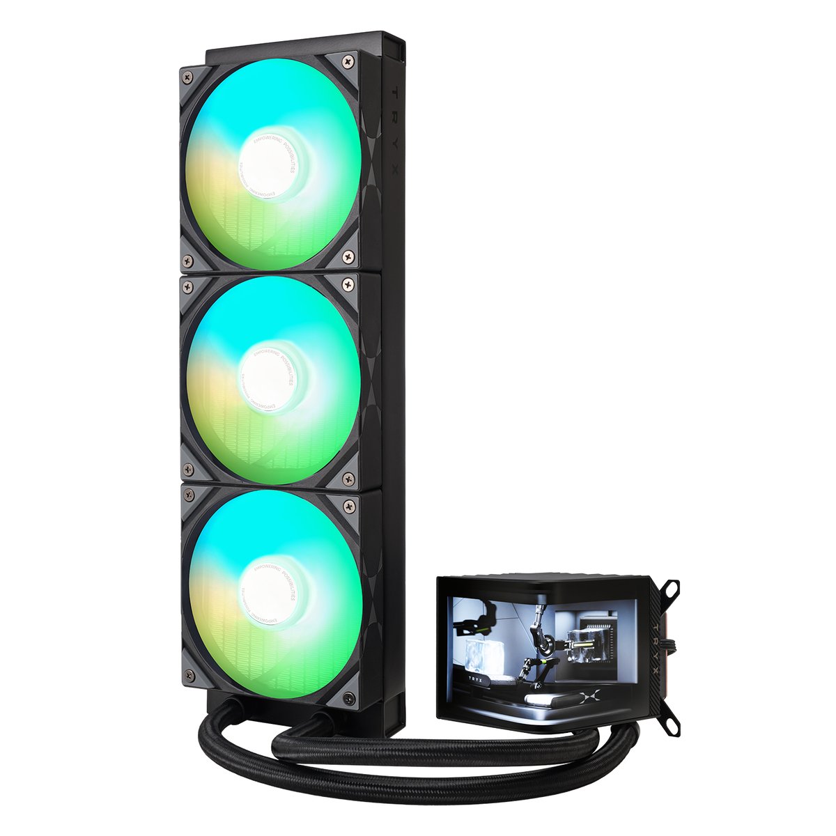 TRYX PANORAMA ARGB 360  L形屏幕 水冷散熱器(黑色-ARGB)