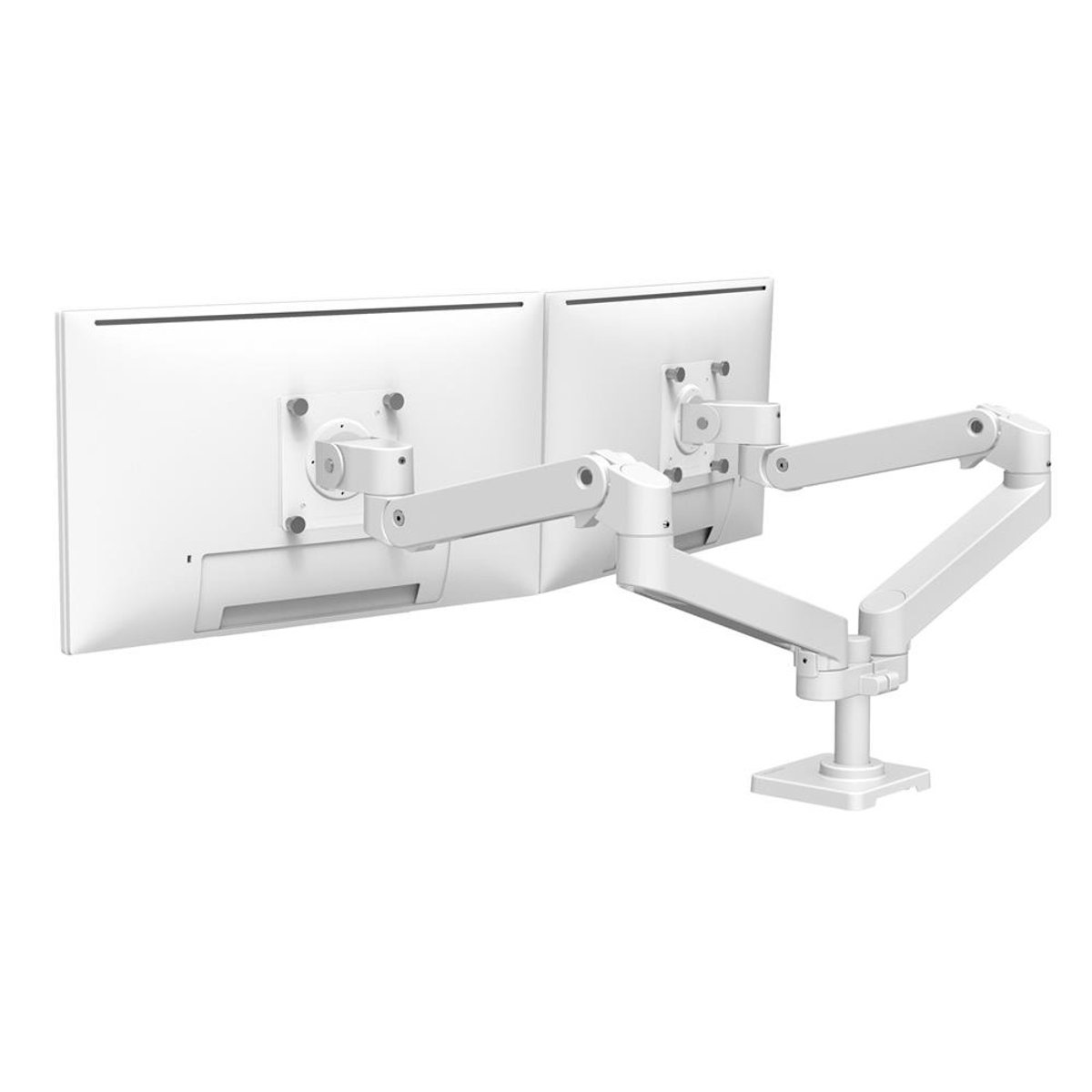 Ergotron LX PRO ARM 雙顯示器水平並排支架 45-686-290(桌夾-白色)