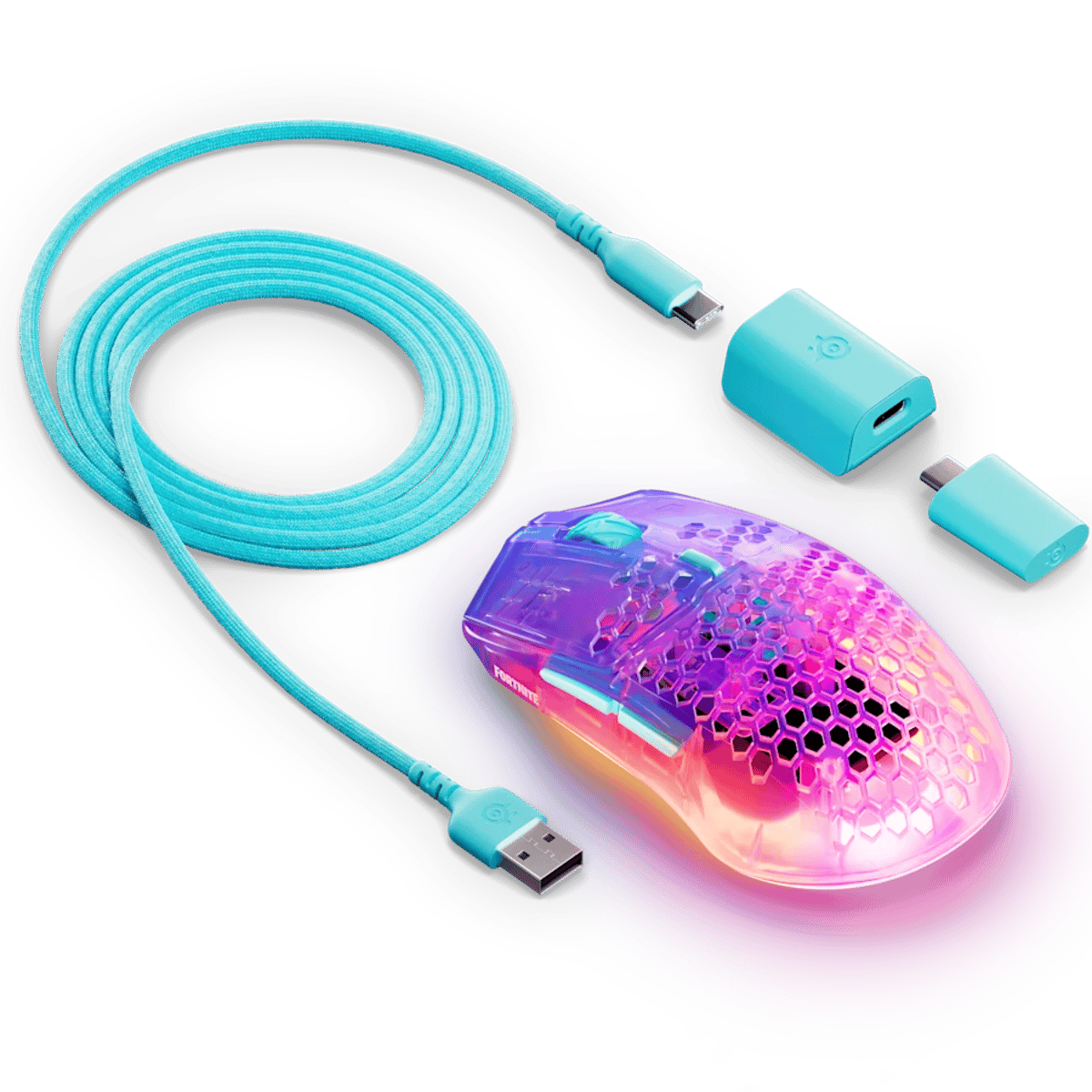 SteelSeries Aerox 3 Wireless Gen 2 4kHz 三模無線滑鼠(62720)(Fortnite Edition)