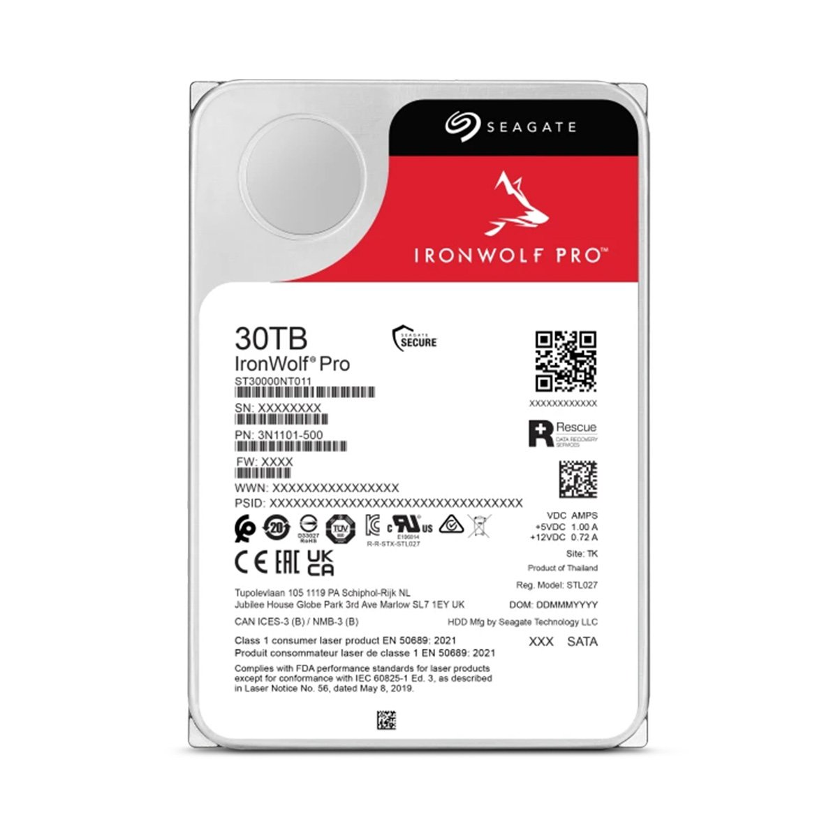 Seagate Iron Wolf Pro 3.5吋 30TB NAS系列 機械硬盤(ST30000NT011)