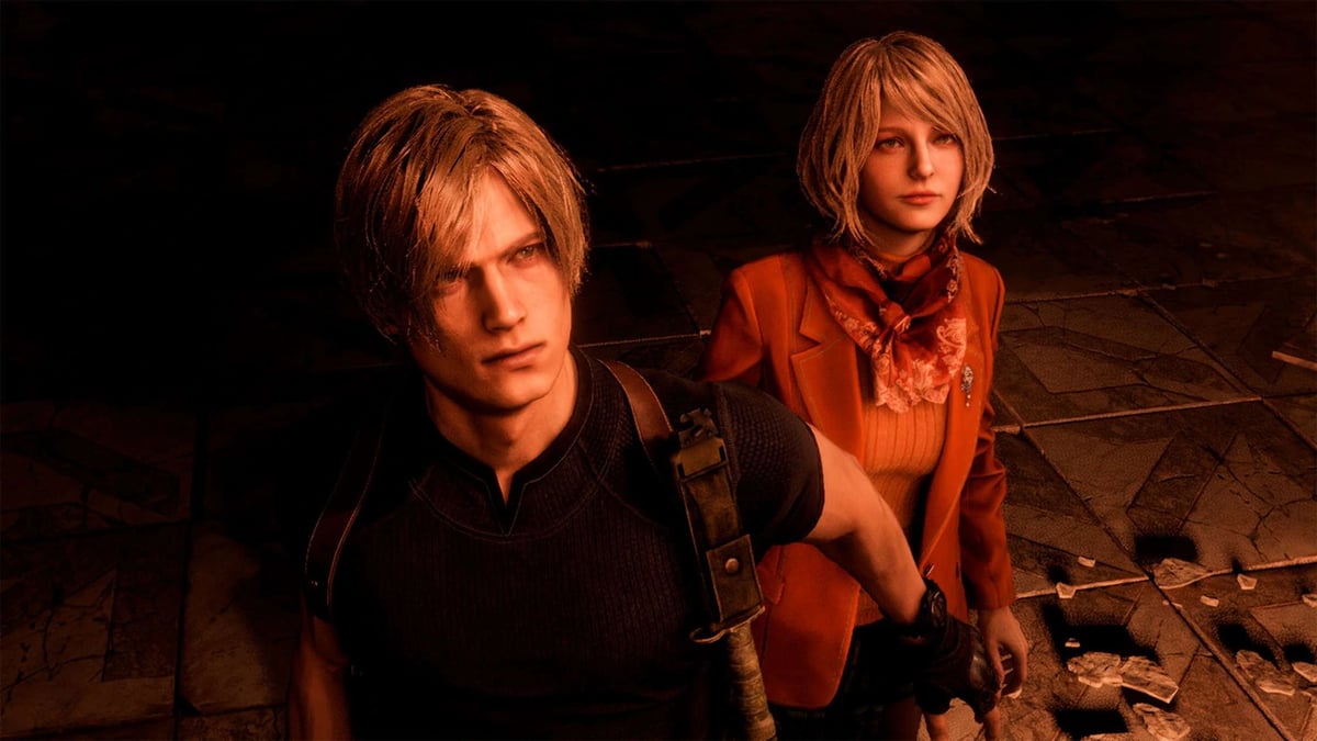 Resident Evil 4 里昂與艾什莉站在一起
