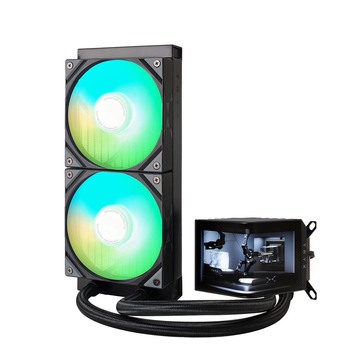TRYX PANORAMA ARGB 240 L形屏幕 水冷散熱器(黑色-ARGB)