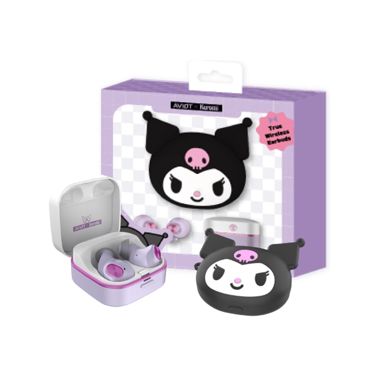 AVIOT TE-Q3R-KUR《Q 系列 × 三麗鷗(Sanrio)》聯乘款真無線耳機(Kuromi)