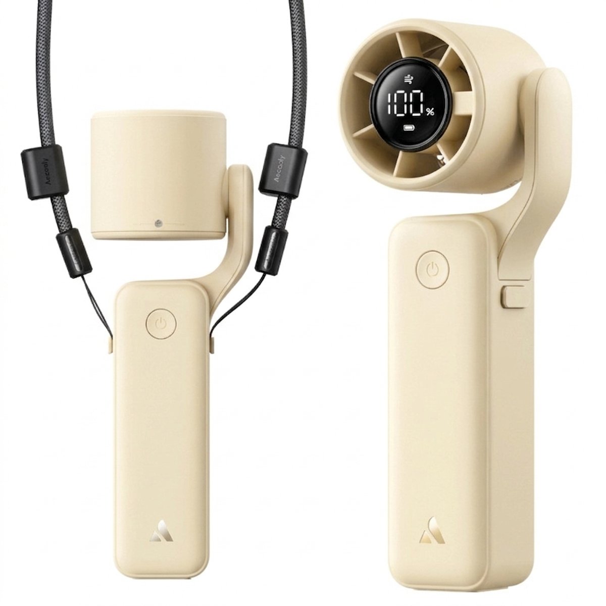 Aecooly Air Gimbal PF04 多合一旋轉高速風扇(米色)