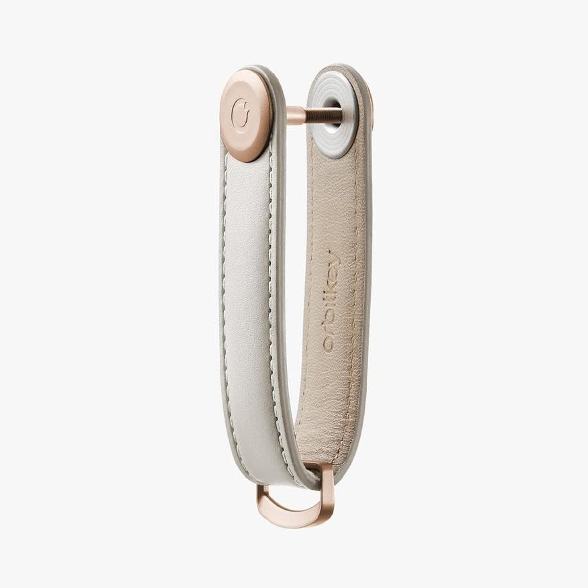 Orbitkey Leather Key Organiser 皮革鎖匙收納帶(玫瑰金扣-岩灰)