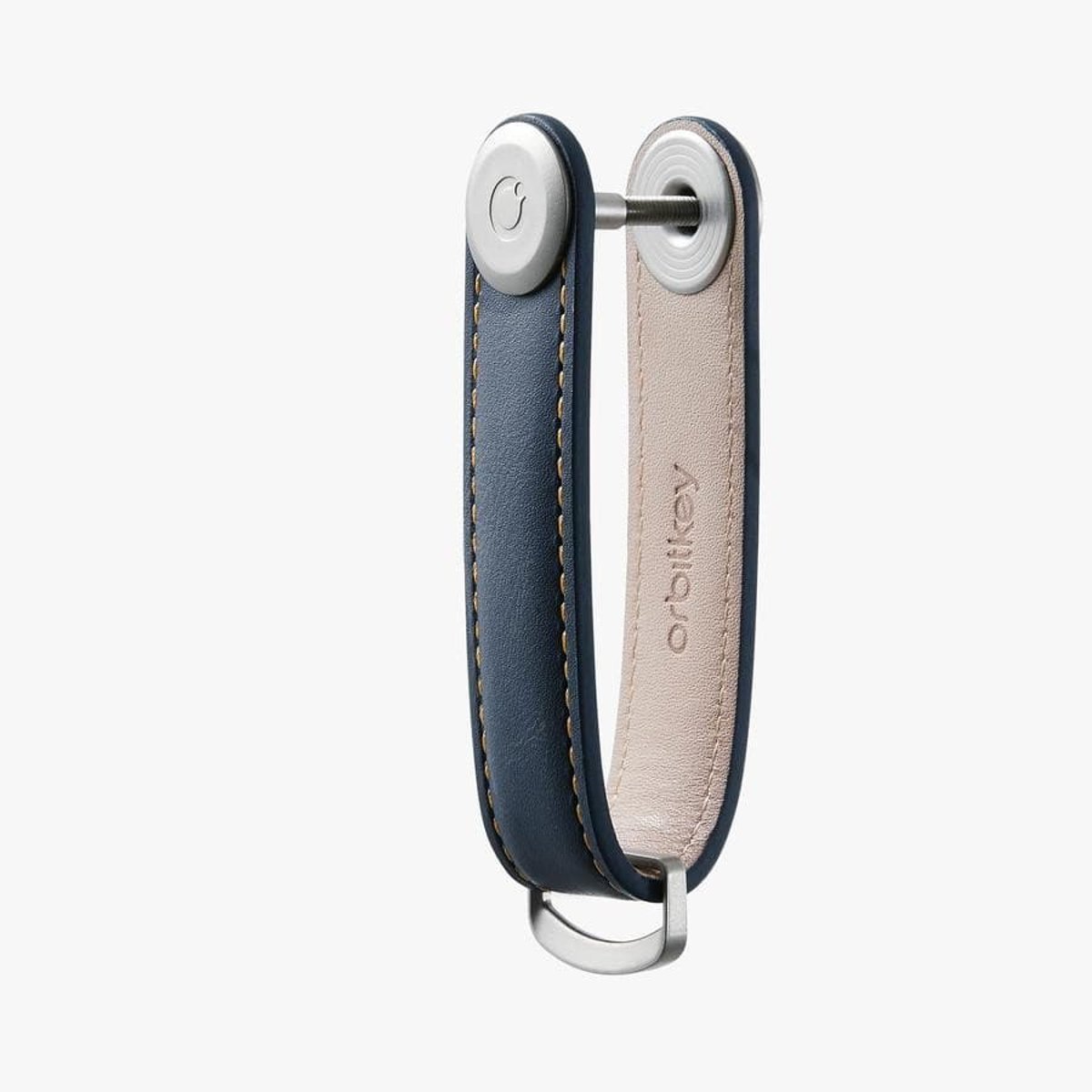 Orbitkey Leather Key Organiser 皮革鎖匙收納帶(銀扣-海軍藍)