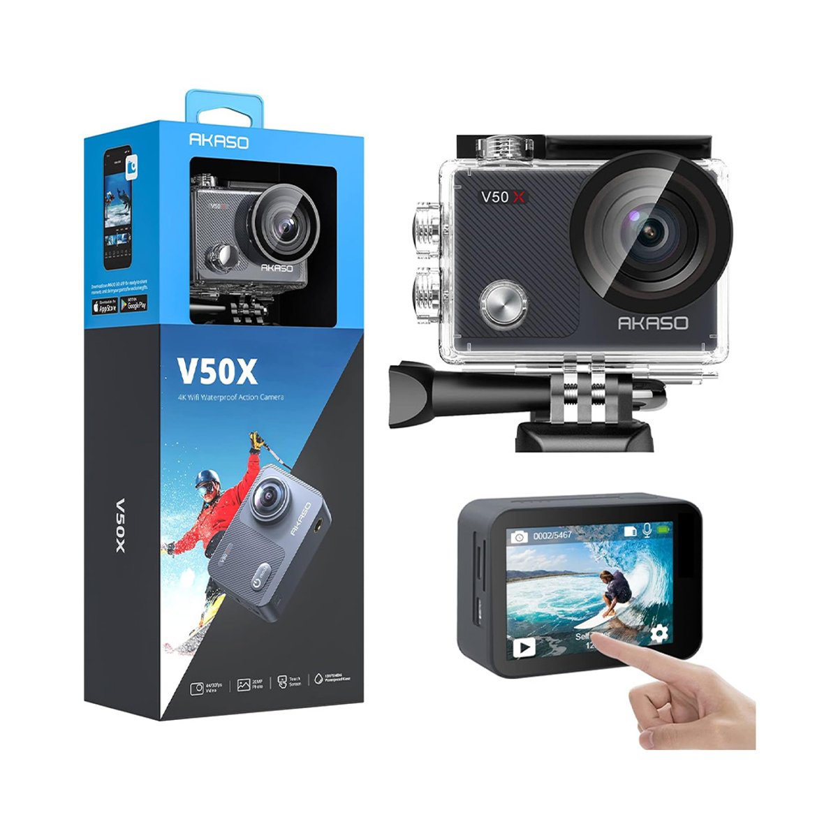 AKASO V50X Native Action Camera 原生 4K30fps WiFi 運動攝影機