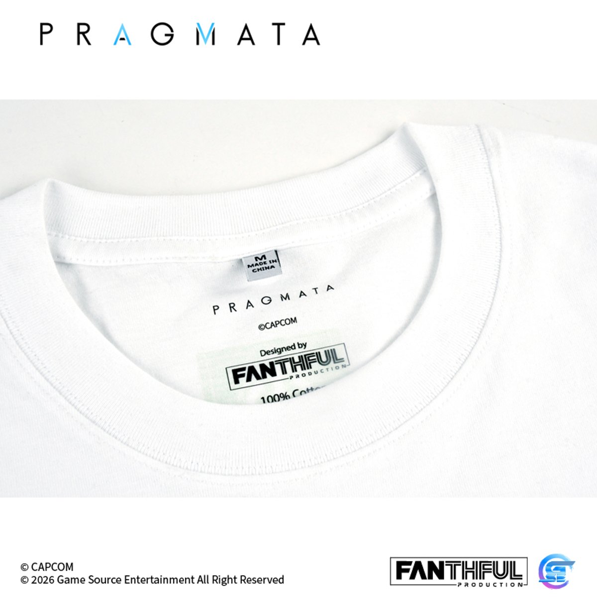 Fanthful《人機迷網》Pragmata 純棉T-Shirt(XL-白色)