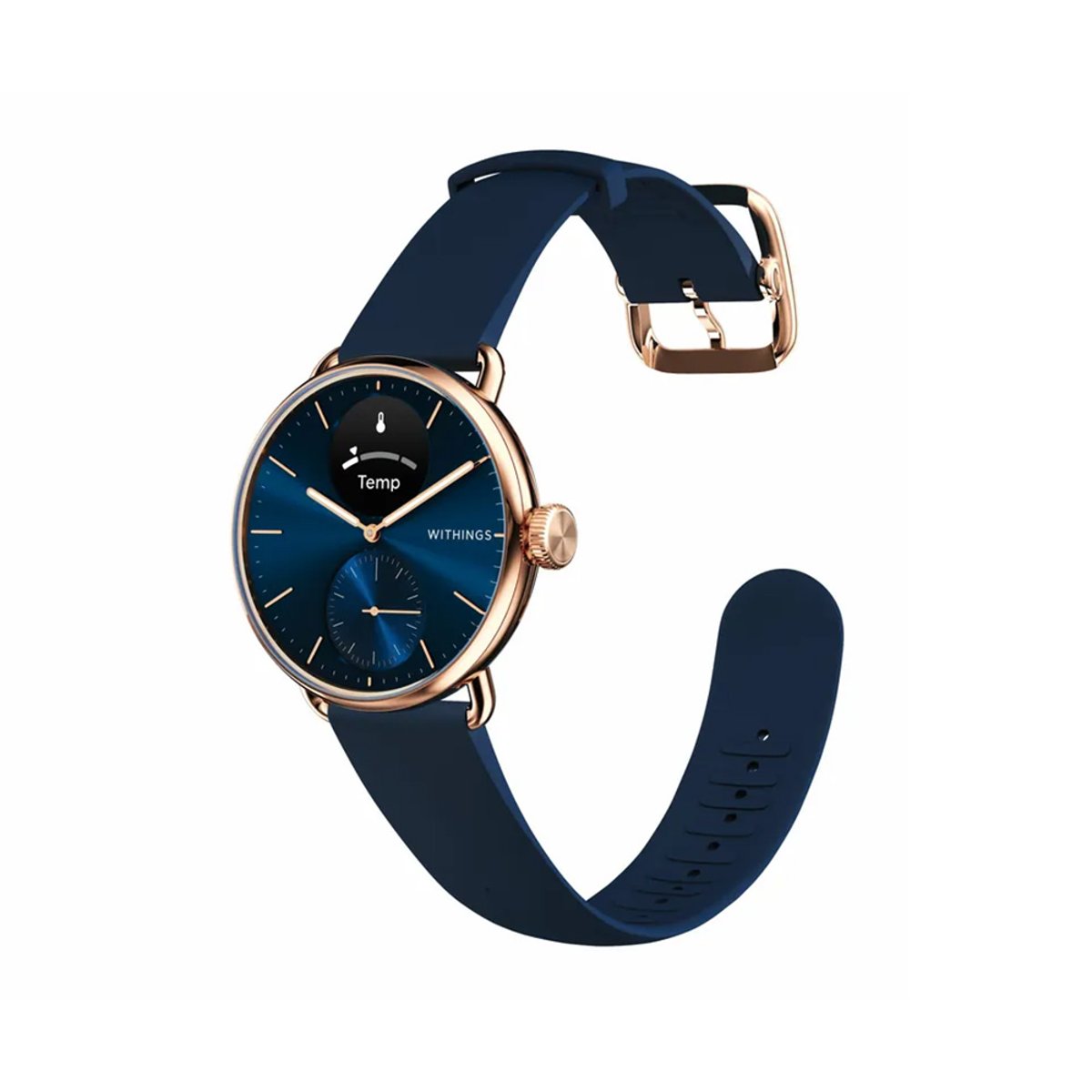 Withings ScanWatch 2 混合指針式智能手錶(RoseGold Blue-玫瑰金籃-38mm)