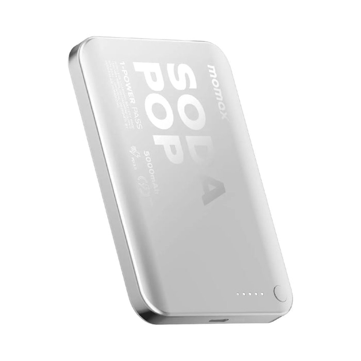 MOMAX 1-POWER PASS 5000mAh磁吸流動電源(IP165)(銀色)