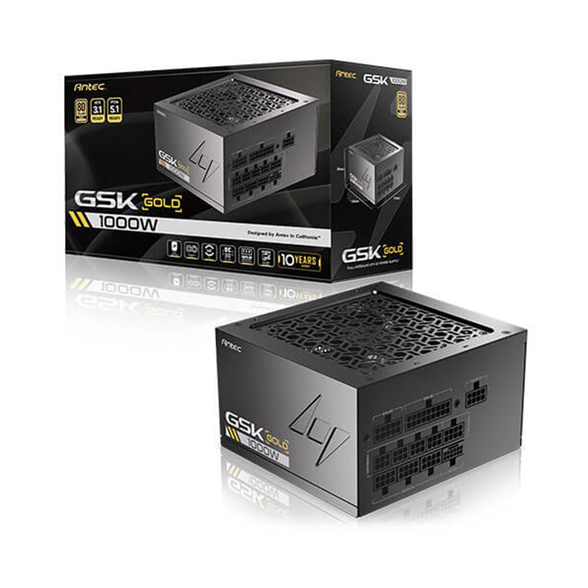 Antec GSK 1000W ATX3.1 金牌全模組電源供應器