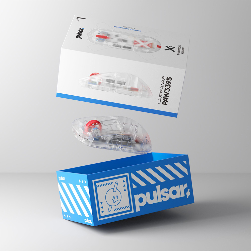 Pulsar X2 Mini Wireless 無線遊戲滑鼠(Super Clear) - 2000Fun商城